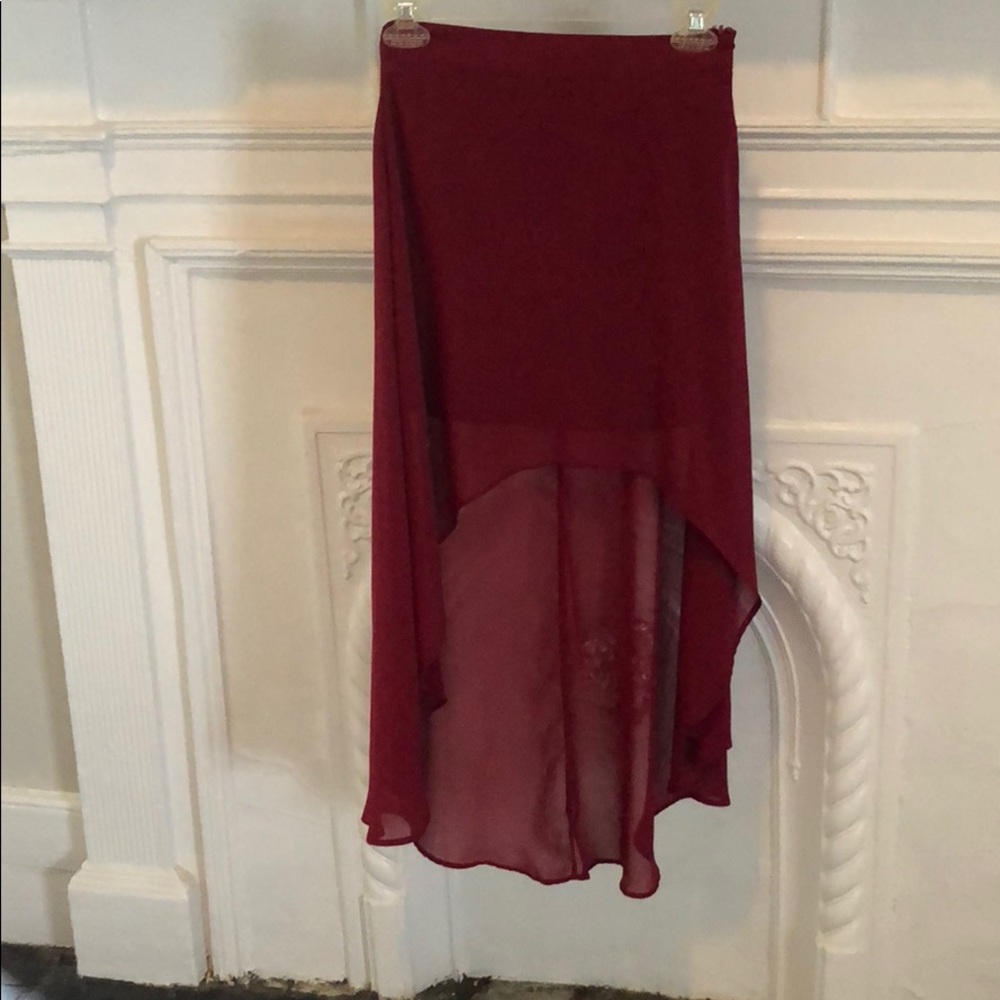 High/low skirt